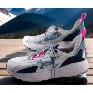 Size 15 - Under Armour HOVR Mega 2 MVMNT White Rebel Pink